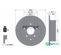 TEXTAR 2 X BRAKE DISC 92269403 FOR MITSUBISHI