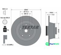 TEXTAR 2 X BRAKE DISC 92269603 FOR RENAULT