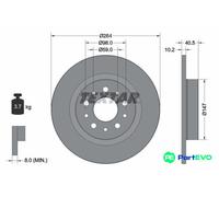 TEXTAR 2 X BRAKE DISC 92271703 FOR FIAT