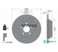 TEXTAR 2 X BRAKE DISC 92272703