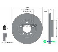 TEXTAR 2 X BRAKE DISC 92277805 FOR MINI