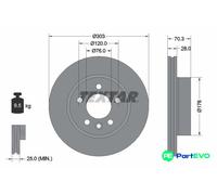 TEXTAR 2 X BRAKE DISC 92288403