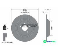 TEXTAR 2 X BRAKE DISC 92292403 FOR FORD