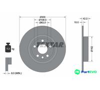 TEXTAR 2 X BRAKE DISC 92293803