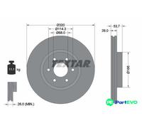 TEXTAR 2 X BRAKE DISC 92296503 FOR MERCEDES-BENZ