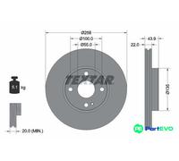 TEXTAR 2 X BRAKE DISC 92300903 FOR MAZDA
