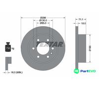 TEXTAR 2 X BRAKE DISC 92301103