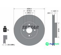 TEXTAR 2 X BRAKE DISC 92301503 FOR MAZDA
