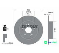 TEXTAR 2 X BRAKE DISC 92301603