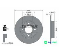 TEXTAR 2 X BRAKE DISC 92303603