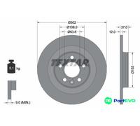 TEXTAR 2 X BRAKE DISC 92304703 FOR VOLVO