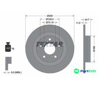 TEXTAR 2 X BRAKE DISC 92308403 FOR HONDA