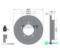 TEXTAR 2 X BRAKE DISC 92314103