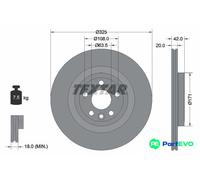 TEXTAR 2 X BRAKE DISC 92314305