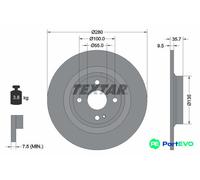 TEXTAR 2 X BRAKE DISC 92320003 FOR MAZDA