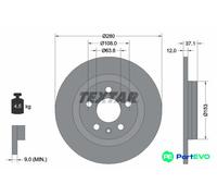 TEXTAR 2 X BRAKE DISC 92323803 FOR VOLVO