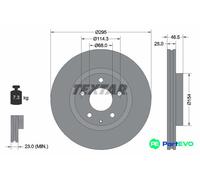 TEXTAR 2 X BRAKE DISC 92326203