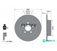 TEXTAR 2 X BRAKE DISC 92326403 FOR FORD