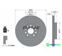 TEXTAR 2 X BRAKE DISC 92327103 FOR VW CUPRA