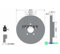 TEXTAR 2 X BRAKE DISC 92327503