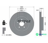 TEXTAR 2 X BRAKE DISC 92327603
