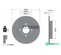 TEXTAR 2 X BRAKE DISC 92333903