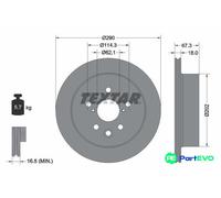 TEXTAR 2 X BRAKE DISC 92334403 FOR LEXUS