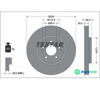 TEXTAR 2 X BRAKE DISC 92337103
