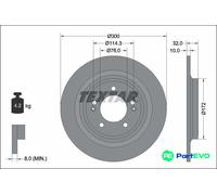 TEXTAR 2 X BRAKE DISC 92337203
