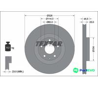 TEXTAR 2 X BRAKE DISC 92337603