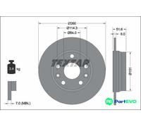 TEXTAR 2 X BRAKE DISC 92337703