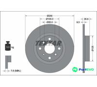 TEXTAR 2 X BRAKE DISC 92338203