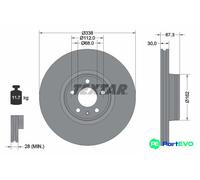 TEXTAR 2 X BRAKE DISC 92345505