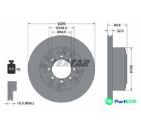 TEXTAR 2 X BRAKE DISC 93089600