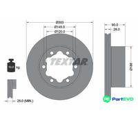 TEXTAR 2 X BRAKE DISC 93143403