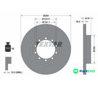 TEXTAR 2 X BRAKE DISC 93242500