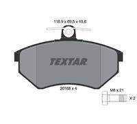 Textar 2016804 Front Brake Pad Set Fits Audi Baic Huansu Chery Geely Seat VW 80