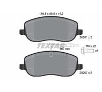 TEXTAR 2026101 Brake Pad Set, disc brake for CITRO?N,FIAT,LANCIA,PEUGEOT