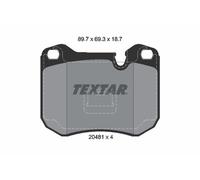 Textar Front Axle Disc Brake Pad Set 2048102 – Full Set of 4 – Fits Porsche 924/944/928 RWD