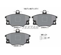 TEXTAR 2083302 Brake Pad Set, disc brake for ABARTH,ALFA ROMEO,AUTOBIANCHI,FIAT,