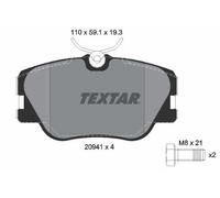 Textar 2094102 Front Brake Pad Set Fits Mercedes 124 190 E-class