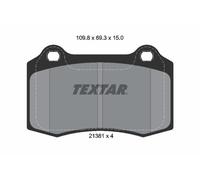 TEXTAR 2138102 Brake Pad Set, disc brake for CITRO?N,DAIMLER,DS,JAGUAR,LOTUS,PEU