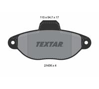 Textar Car Brake Pad Front Dimensions 54.7mm x 115mm For Fiat 2143602