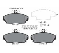 Textar Brake Pad Set 2151503 – Front, Full Set of 4 with Accessories
