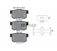 Textar 2172001 Rear Brake Pad Set Fits Fiat Suzuki Sedici Swift Sx4