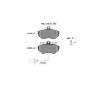 TEXTAR 2194504 Brake Pads Set Front for A4 Passat