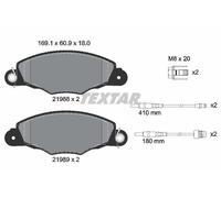 Textar 2198804 Front Brake Pad Set Fits Peugeot 206