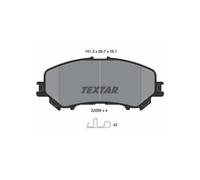 Textar Front Brake Pads 2206503 - Fits Nissan X-Trail & Renault Koleos - Set of 4 w/ accessories
