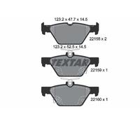Textar 2215801 Rear Disc Brake Pad Set Fits Subaru