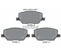 Textar 2216501 Front Brake Pad Set Fits Fiat Jeep Ram 500X Commander Compass